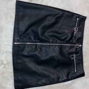 Black Faux Leather skirt